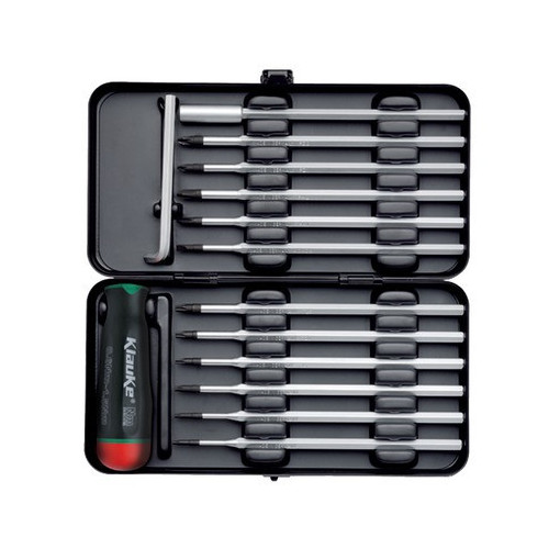 Klauke KL38715 Torque Screwdriver Set, 0.6 - 1.5 Nm (14pcs)